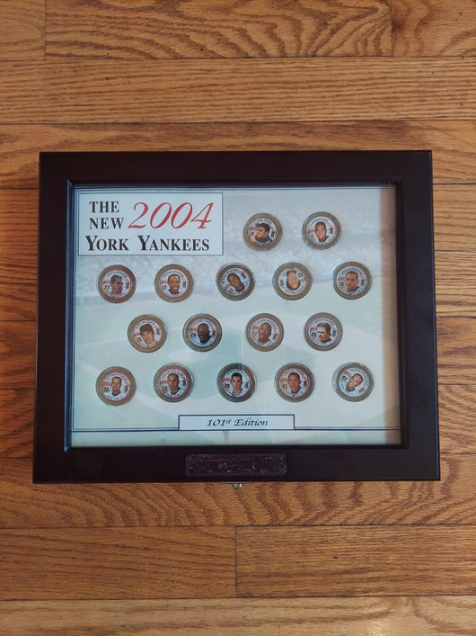 Framed New York Yankees 2004 Painted State Quarters - Complete Coin Set 101st...