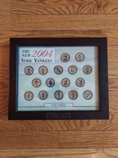 Framed New York Yankees 2004 Painted State Quarters - Complete Coin Set 101st...
