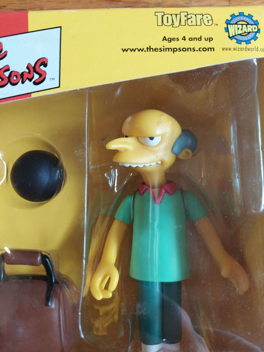 The Simpsons Pin Pal Mr. Burns ToyFare Exclusive Playmates 2001, FAST SHIPPING