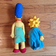 Vintage 90s Simpsons Burger King Plush Doll Set 4 Homer Marge Maggie Lisa 