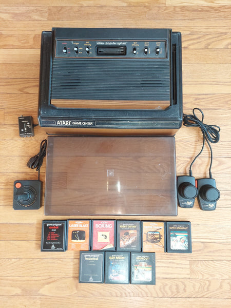 Atari 6-Switch 2600 (CX-2600) - Tested/Works - W/Game Center Storage Container
