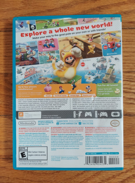 Super Mario 3D World - Nintendo Selects Edition - Wii U Game Platformer Action