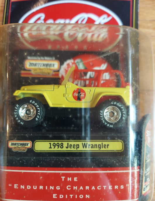Matchbox Collectibles: Coca-Cola 1998 Jeep Wrangler Combo -1/64 Scale NEW Sealed