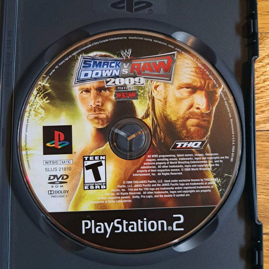WWE SmackDown vs. Raw 2009 Featuring ECW (PS2, 2008, Sony Playstation 2)Complete