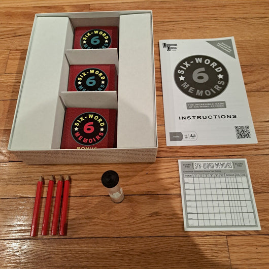 SIX WORD MEMOIRS Party Team Fun Storytelling Game - Complete Great for Game Nite
