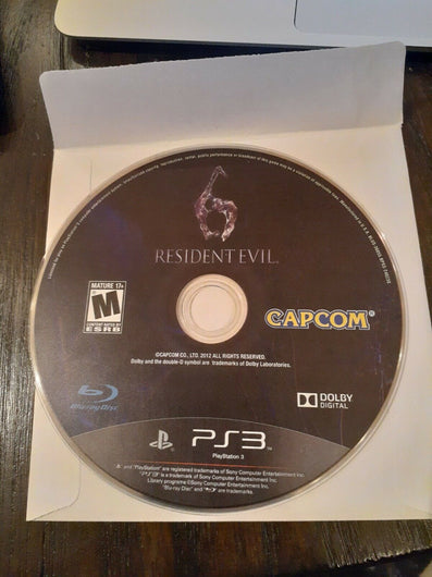 Resident Evil 6 (Sony PlayStation 3, 2012) Disc Only! Tested, Works! Fun Game!