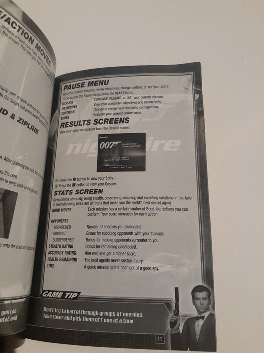 James Bond 007: NightFire - PS2 PlayStation 2 Authentic Instruction Manual Only
