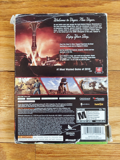 Fallout: New Vegas (CIB) - Xbox 360, Fast Shipping!