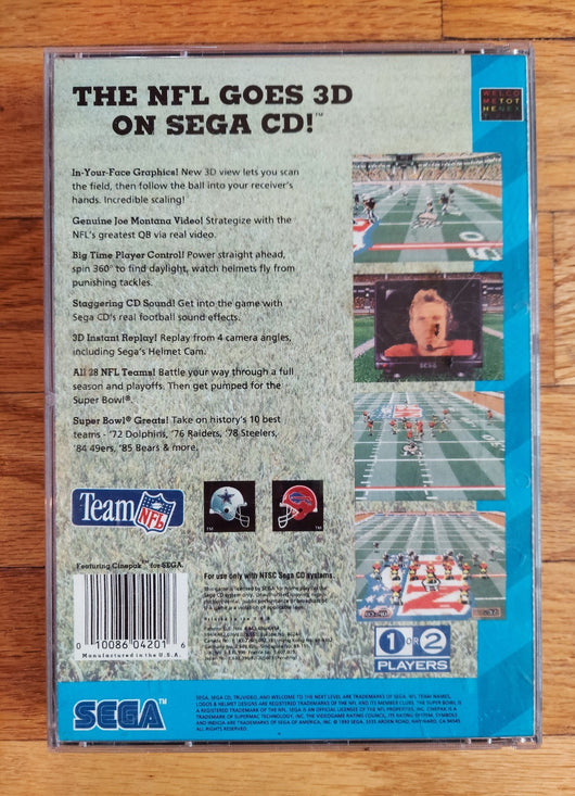 Joe Montana's NFL Football (CIB) - Sega CD Game Sports, Works, Fast Shipping!