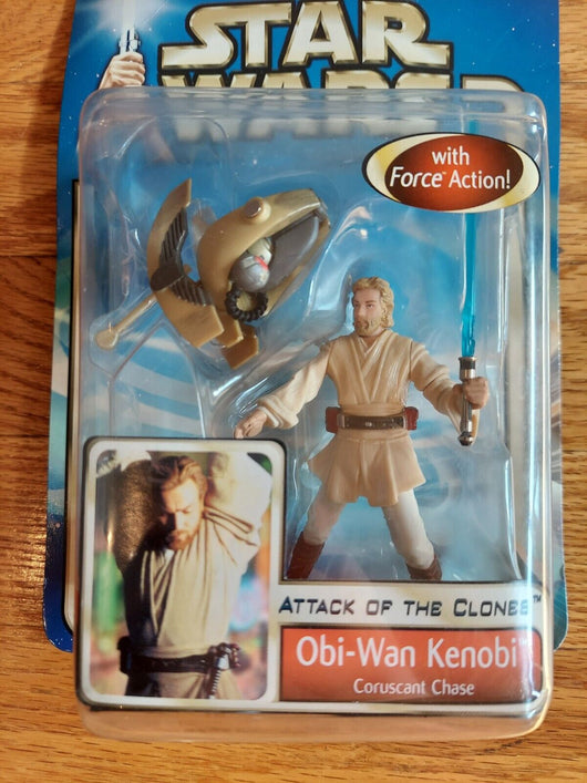 Star Wars: Attack Of The Clones 9 Figure Lot Boba Fett, Obi-Wan Kenobi,Fast Ship