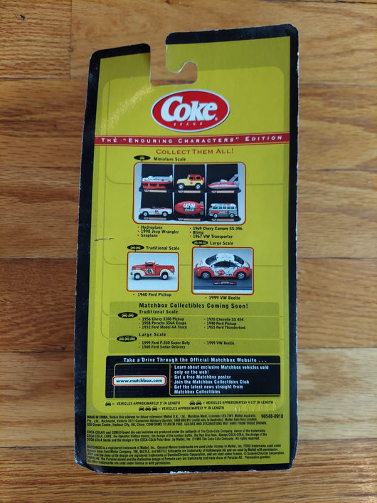 Matchbox Collectibles: Coca-Cola 1998 Jeep Wrangler Combo -1/64 Scale NEW Sealed