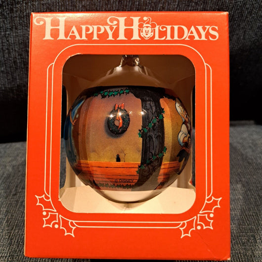 Walt Disney Merry Christmas 1989 Glass Ball Ornament Pinocchio. Fast Shipping