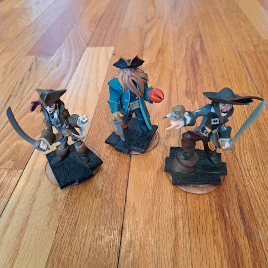 Disney Infinity Pirates of the Caribbean Lot 3 Figures, Great, Fast Shipping