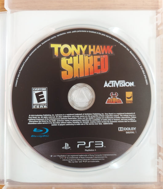PS3 Tony Hawk Wireless Skateboard W/ Tony Hawk Shred Game (CIB) - No Dongle