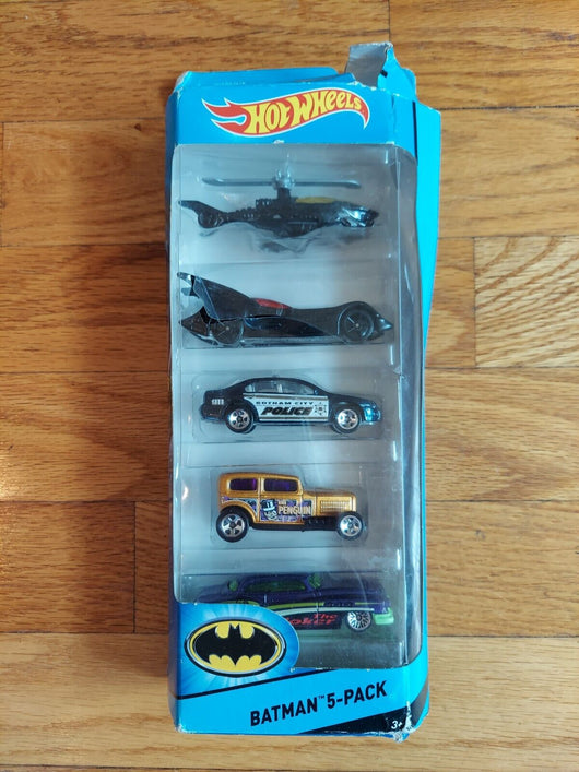 Hot Wheels Batman Begins Gotham City 5 Pack Dmg Box 2006, Fast Shipping