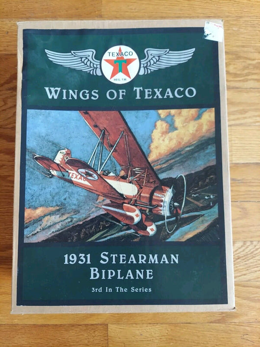 ERTL WINGS OF TEXACO 1931 Stearman Biplane 3rd In Series DIE-CAST Metal Bank