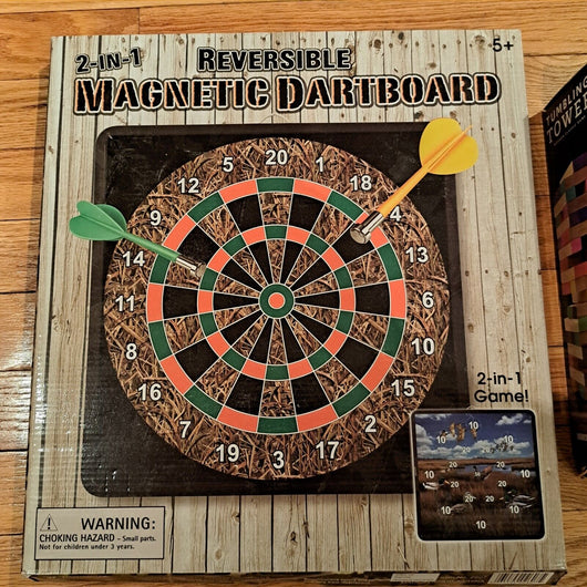 Easy Hang Magnetic Dartboard With Safe Tip Darts And Tower Game FUN FOR ALL AGES