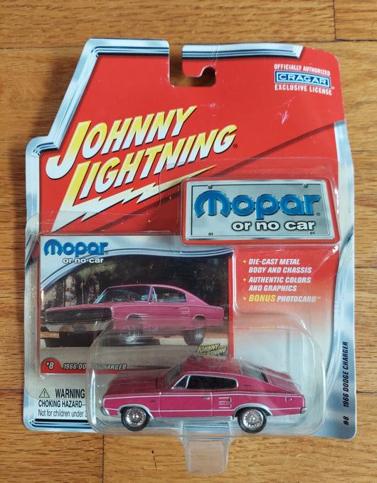 Johnny Lightning: Mopar Or No Car - 1966 Dodge Charger - 1/64 Scale NEW Sealed