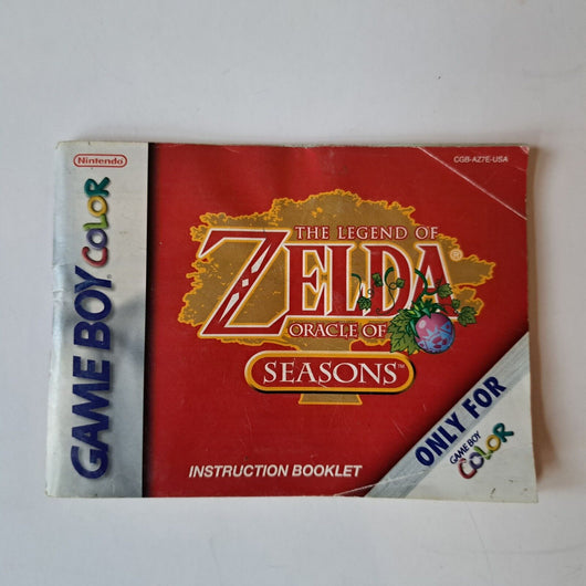 The Legend of Zelda Oracle of Seasons - Authentic - Game Boy Color - Manual Only