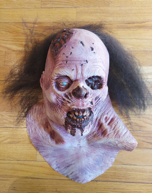 Zombie Walker Latex Mask Horror Halloween Costume Walking Dead Prop - Brand New