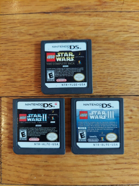 Lego Star Wars Game Bundle (I, II, III) DS, Works, Fast Shipping