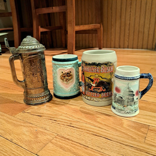 Lot of 4 Beer Steins & Mugs -Great Condition, FAST SHIPPING