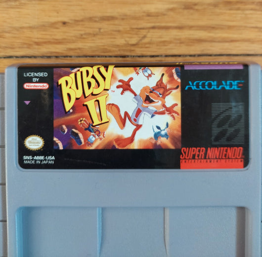 Bubsy II - SNES Game Action & Adventure Cartoon Classic, Works, Fast Shipping!