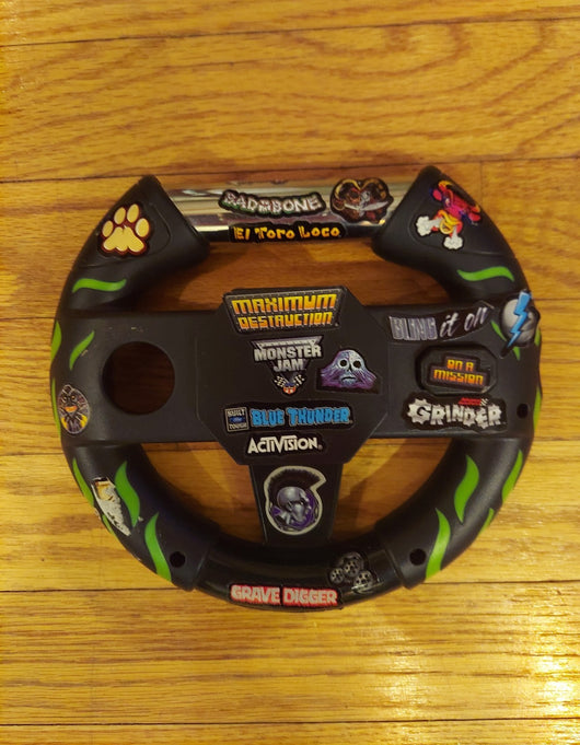 Monster Jam: Path Of Destruction - Nintendo Wii - W/Green Flame Steering Wheel