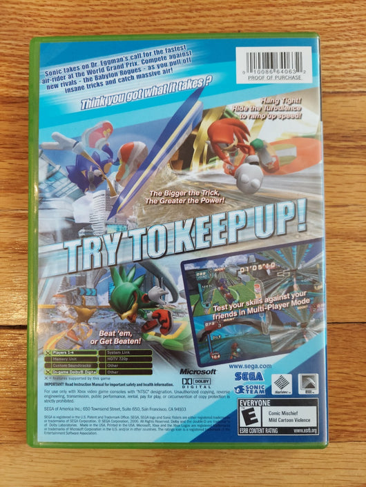 Sonic Riders - Case & Game - Xbox, Fast Shipping!