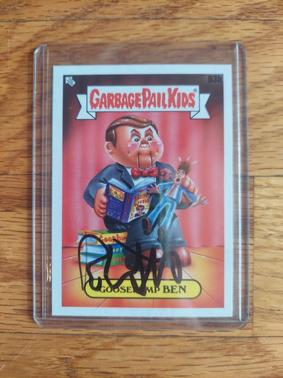 Authentic R.L. Stein Signed Card - Garbage Pail Kids 