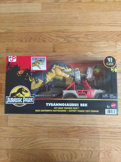 Mattel Jurassic Park - Tyrannosaurus Rex Off-Road Tracker Pack - NEW Fast Ship!