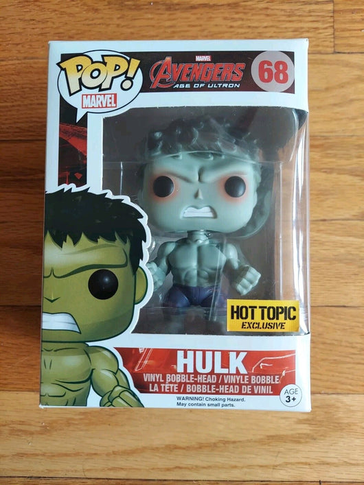  FUNKO MARVEL AVENGERS POP VINYL HULK #68 HOT TOPIC EXCLUSIVE,New Fast Shipping