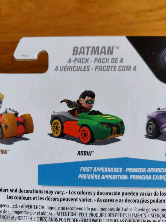 Hotwheels Racer Verse: Batman (4 Pack) - Batman Harley Quinn, Robin, Catwoman