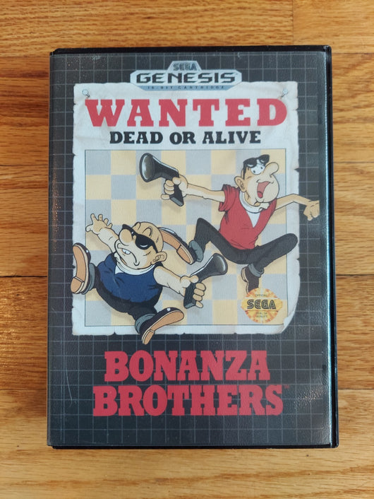 Bonanza Brothers: Wanted Dead Or Alive (No Manual) - Sega Genesis, Works
