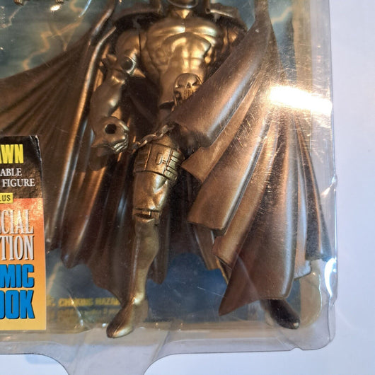 1996 McFARLANE TOYS - SPAWN ACTION FIGURE (GOLD VARIANT) SERIES 3 w/COMIC