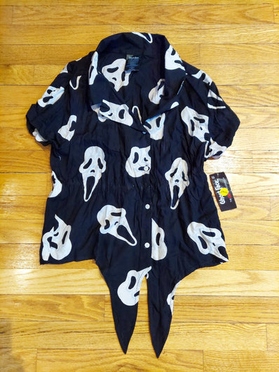 Ghost Face Shirt - The Icon Of Halloween - Women's Size Large, New, Fast Ship