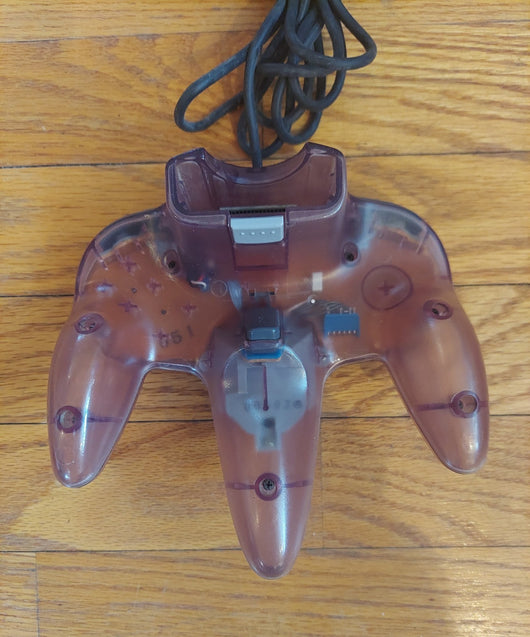 Nintendo 64 Atomic Purple Clear Controller - OEM Authentic -Works, N64,Fast Ship