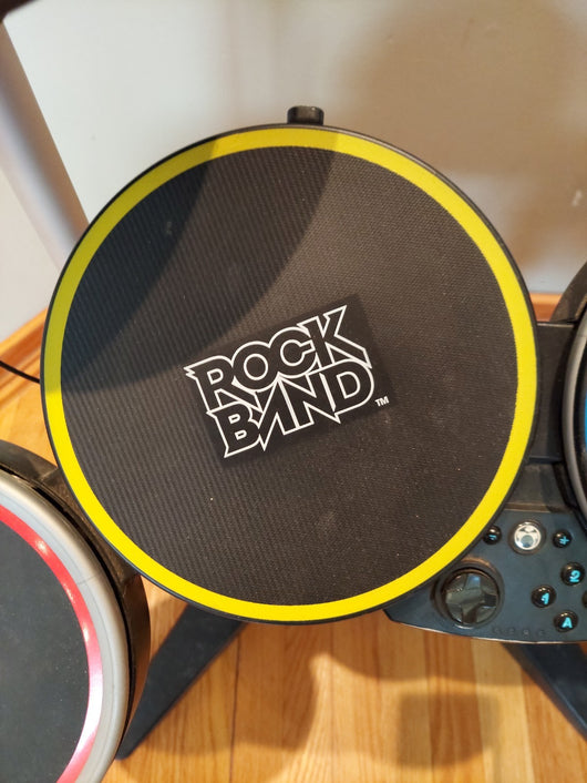 Wii Rockband Bundle W/Wireless Drumset, Cymbals, Wireless Guitar Hero Les Paul