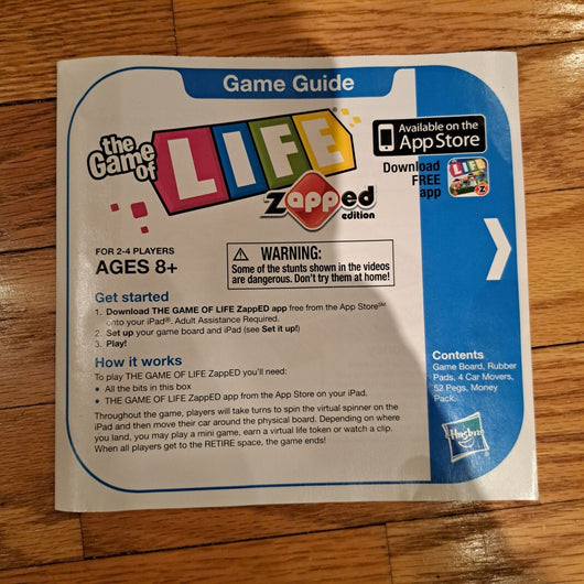 The Game of Life ZAPPED Modern version Great For Game Night, Fast Shipping