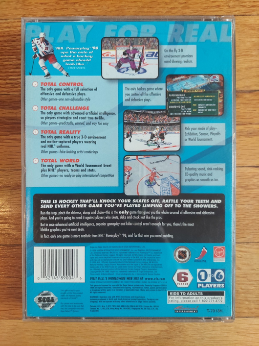 NHL Powerplay 96 (CIB) - Sega Saturn, Works, Fast Shipping!
