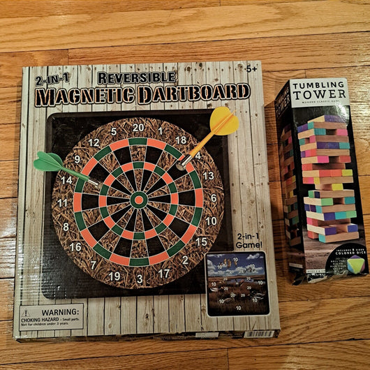 Easy Hang Magnetic Dartboard With Safe Tip Darts And Tower Game FUN FOR ALL AGES
