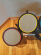 PS3 Rock Band Bundle W/Wired Drum Set, Kick Pedal, Drum Sticks, Wireless Fender