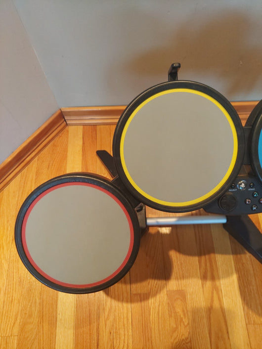 PS3 Rock Band Bundle W/Wired Drum Set, Kick Pedal, Drum Sticks, Wireless Fender