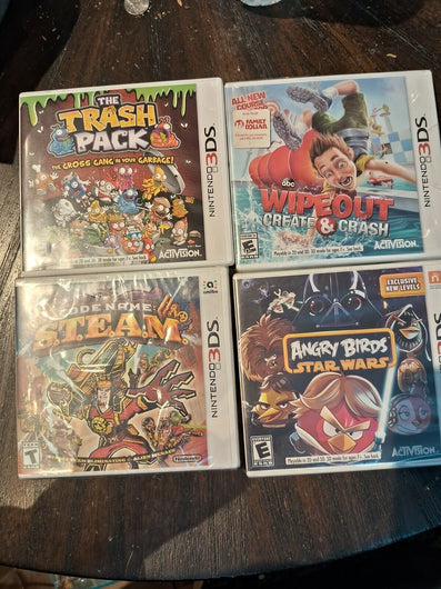 Nintendo Gameboy 3DS 4 Game Lot. 3 Sealed Games. Angry Birds,Wipeout,codename
