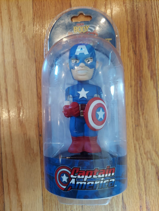 NECA Body Knockers: Solar Powered - Captain America Bobble Figure Fast Shipping!