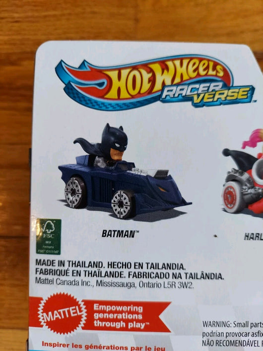 Hotwheels Racer Verse: Batman (4 Pack) - Batman Harley Quinn, Robin, Catwoman