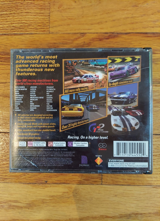 Gran Turismo 2 (CIB) - PS1 - Greatest Hits - Racing Driving -Works Fast Shipping