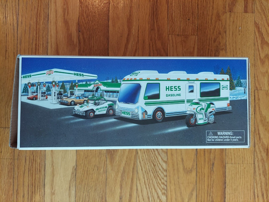Hess 1998 Recreation Van With Dune Buggy And Motorcycle, Fast Shipping!