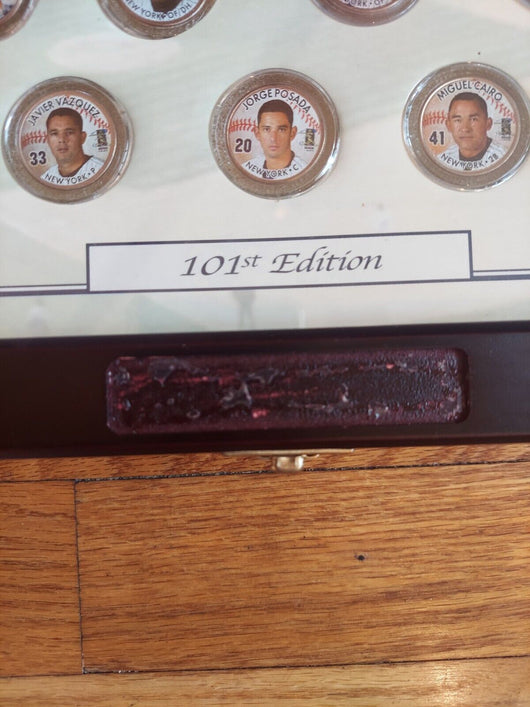 Framed New York Yankees 2004 Painted State Quarters - Complete Coin Set 101st...