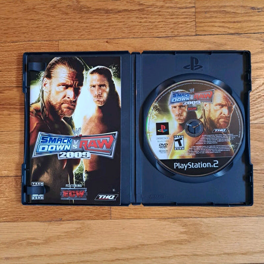 WWE SmackDown vs. Raw 2009 Featuring ECW (PS2, 2008, Sony Playstation 2)Complete